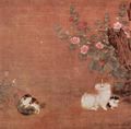 Cats in the Garden, by Chinese painter Mao Yi, 12th century AD.