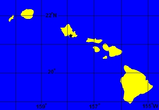 Map of main Hawaiian islands