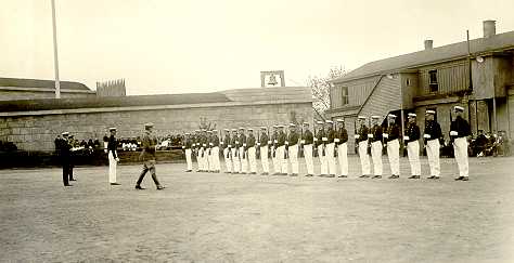 File:Cadets drill on the parade ground at the Revenue Cutter School of Instruction, Fort Trumbull.jpg