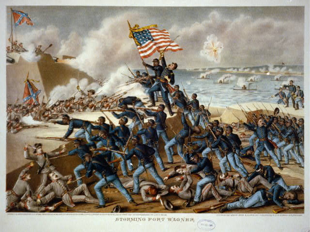File:The Storming of Ft Wagner-lithograph by Kurz and Allison 1890.jpg