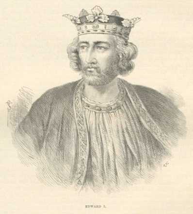 Pencil sketch of King Edward I (Edward the Longshanks) of England