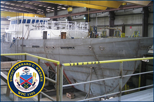 File:The lead Sentinel-class FRC, the Bernard C. Webber, under construction at Bollinger Shipyards..jpg