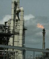 An oil refinery flare near New Orleans