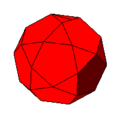icosidodecahedron: 20 triangle + 12 pentagon faces 30 vertices, 60 edges