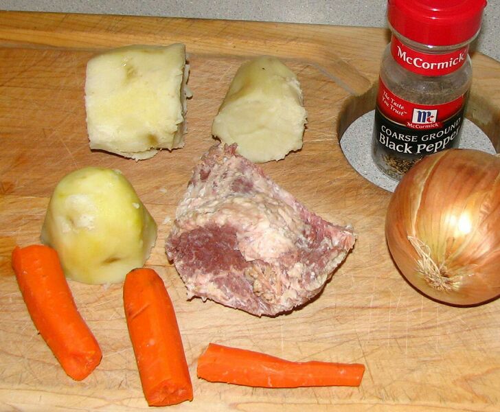 File:Ingredients For Corned Beef Hash.JPG