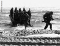 US Marines wading ashore in Da Nang, Central Vietnam, on 1965 Apr 30
