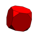 truncated cube: 6 octagon + 8 triangle faces 24 vertices, 36 edges