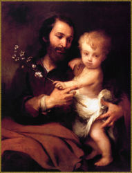 (PD) Painting: Bartolomé Esteban Murillo Saint Joseph and the Christ child.