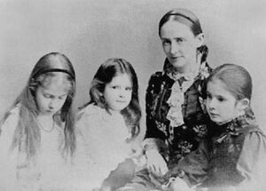 Clara Jean Livy and Susy 1880s - Mark Twain’s wife and daughters.JPG