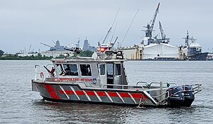 Norfolk Fire - Rescue Fireboat 1 - Thomas Kevill (48026670356).jpg
