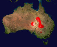 Distribution of the Inland taipan in Australia