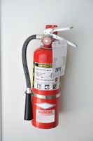File:Wall-mounted fire extinguisher with service tag, from FEMA -e.jpg ‎