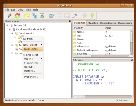 Ubuntu screenshot Drop CZ Database.png