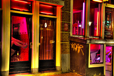The red-light district.