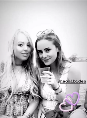 Tiffany Trump and Naomi Biden, hanging out in the hamptons, in 2018.png