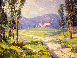 (PD) Painting: Benjamin Chambers Brown "The Mission," circa 1915.