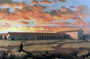 © Painting: Chesley Bonestell Mission San Miguel in its prime.