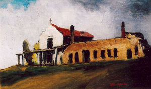(PD) Painting: Will Sparks Mission San Diego de Alcalá, between 1933 and 1937.