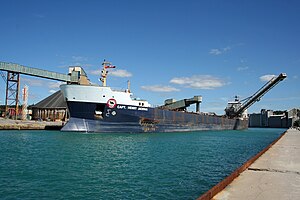 Bulk carrier Captain Henry Jackman, unloading in Goderich, Ontario -c.jpg