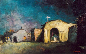(PD) Painting: Will Sparks Mission San Juan Capistrano, between 1933 and 1937.