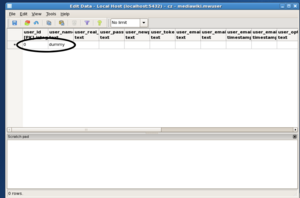 CentOS 5.4 screenshot pgAdmin III mwuser dummy user.png