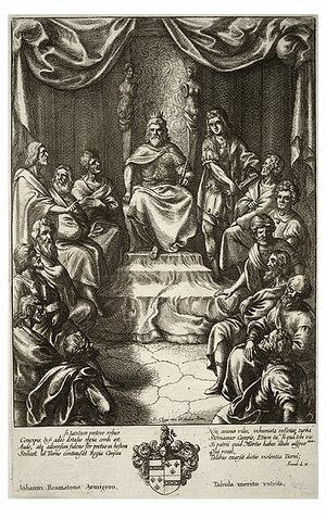 Wenceslas Hollar - King Latinus in council (State 2).jpg