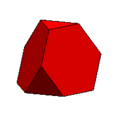 truncated tetrahedron: 4 hexagon + 4 triangle faces 12 vertices, 18 edges