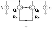 Bipolar current mirror with emitter resistors