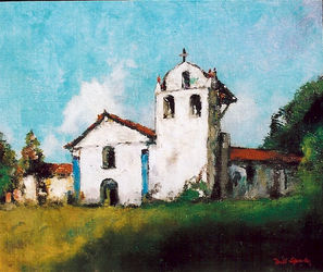 (PD) Painting: Will Sparks Mission Santa Inés, between 1933 and 1937.
