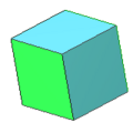 cube: 6 square faces, 8 vertices, 12 edges