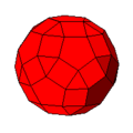 rhombicosidodecahedron: 20 triangle + 30 square + 12 pentagon faces 60 vertices, 120 edges