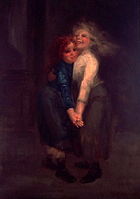 Two girls dancing a sidewalk spiel George Luks: The Spielers (1905)