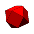 cuboctahedron: 8 triangle + 6 square faces 12 vertices, 24 edges