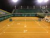 Modified image of an empty tennis court to include its dimensions