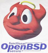 The OpenBSD 2.3 mascot, as drawn by Erick Green
