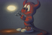 Famous BSD Daemon drawing by John Lasseter in 1988