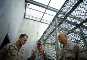 JCS mullens tours exercise yard in camp six, Guantanamo.jpg