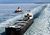 Frozen Lake Huron- icebreakers and commercial vessels.jpg