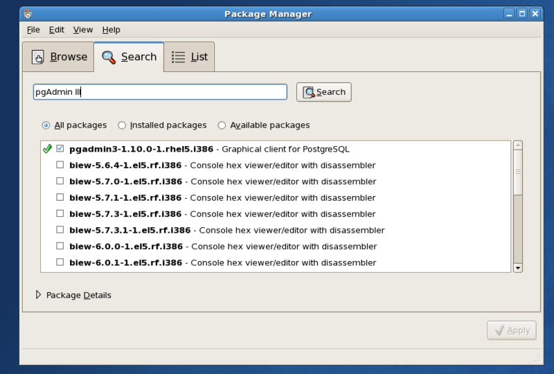 File:CentOS 5.4 screenshot Add pgAdmin III.png