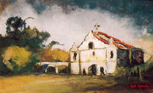 (PD) Painting: Will Sparks Mission San Antonio de Padua, between 1933 and 1937.