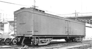 (PD) Photo: Unknown Pacific Fruit Express #722, an ice-cooled, express-style refrigerator car designed to carry milk in tin-plated steel cans and other highly perishable cargo at the head end of passenger train consists.
